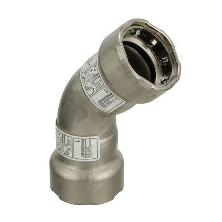 Viega MegaPress 316 FKM 1-1/2in 45 Degree Elbow 91775